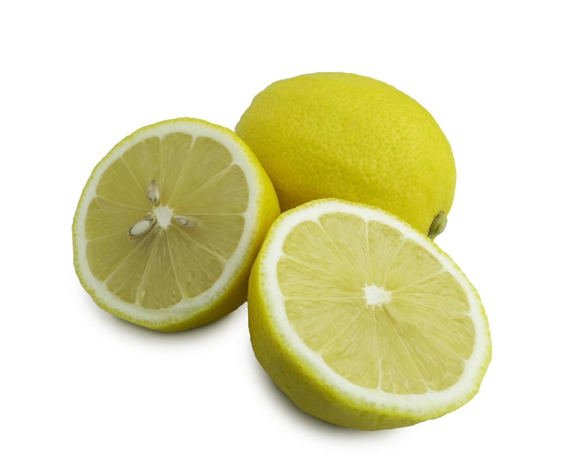 Lemon isolated on white background with clipping path photo