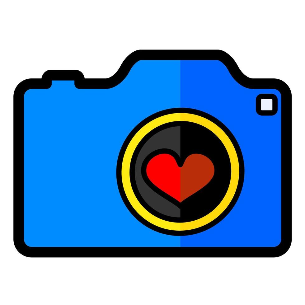 Camera line icon isolated on a white background. vector