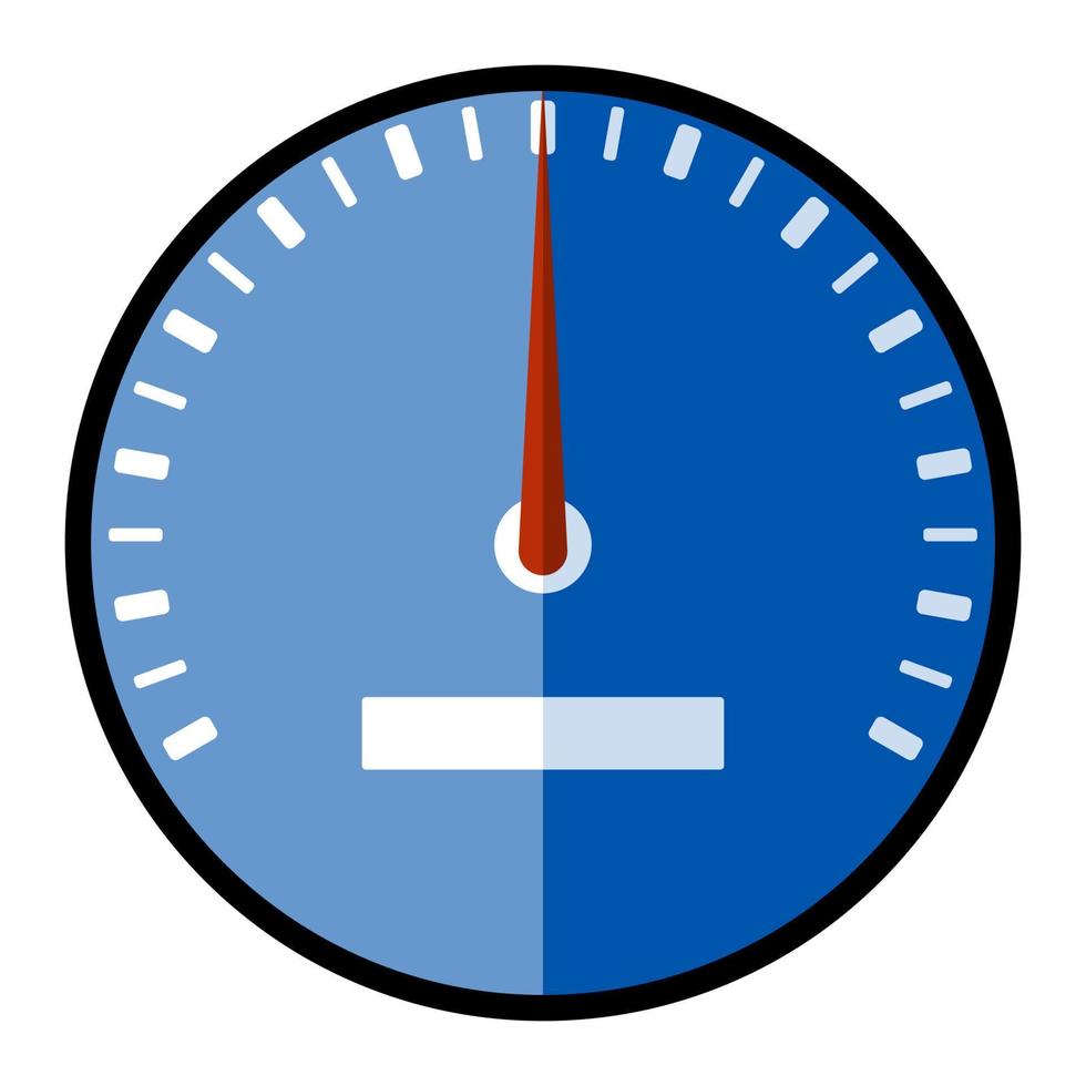 Speedometer vector line icon isolated on a white background.