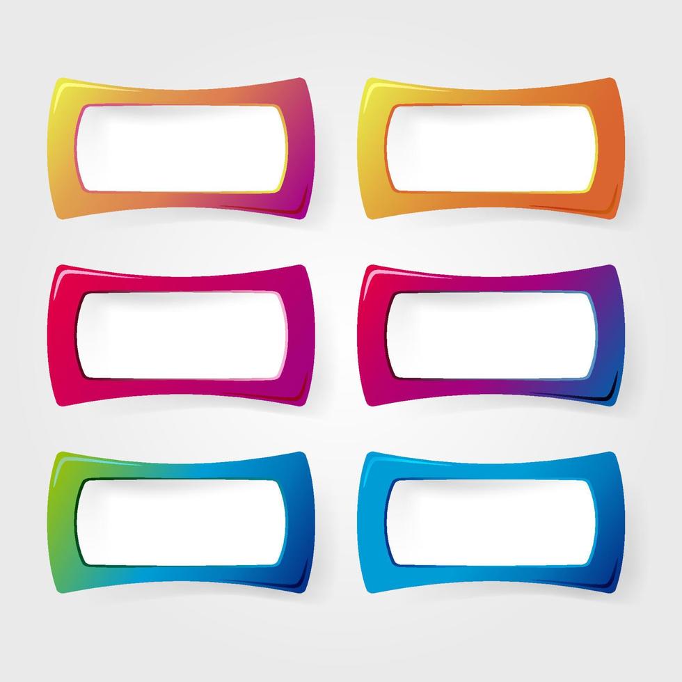 Set of bright labels. Vector. vector