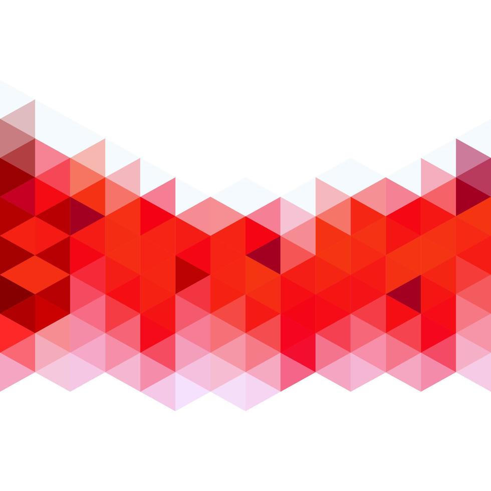 Abstract red triangles mosaic background. Design with place for text
