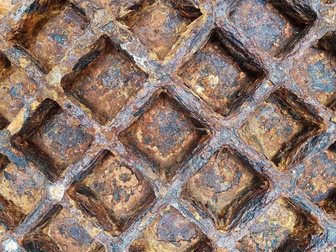 Grunge texture rusty metal plate orange oxidized steel iron graphics background photo