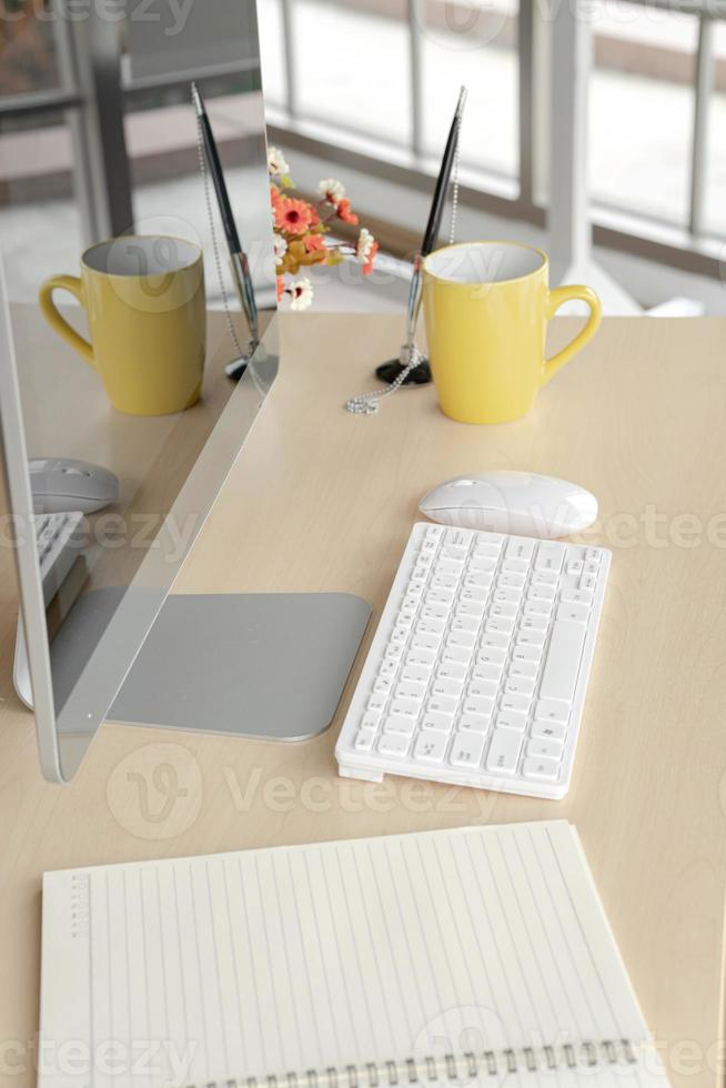 Business and workplace concept. computer keyboard photo