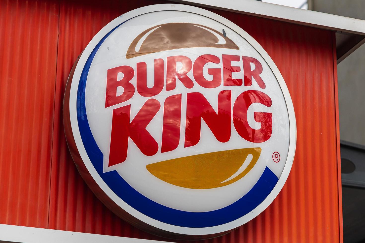 Side Turkey  February 20 2022  Signboard of  Burger King cafe in steet. photo