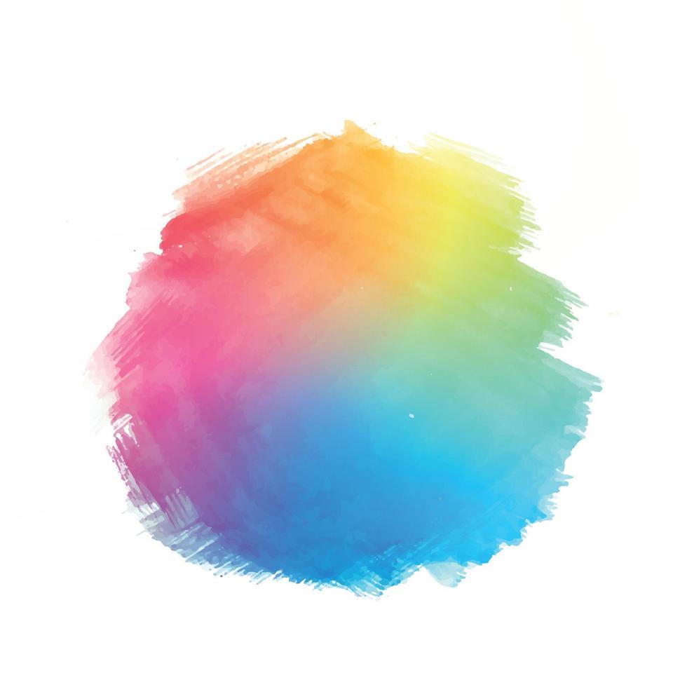 Hand draw colorful watercolor splash on white background vector