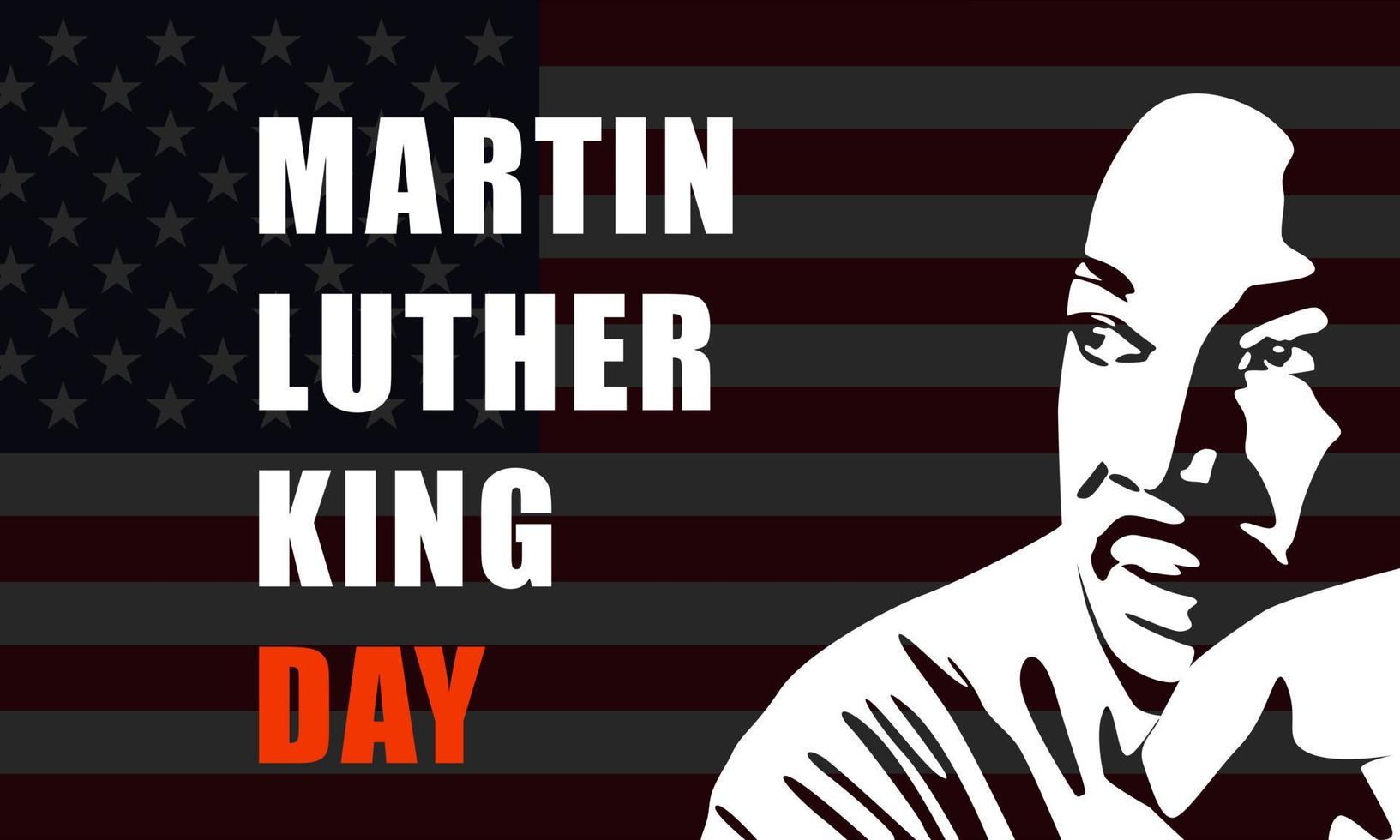 volante, pancarta o afiche del día de martin luther king. ilustración vectorial vector