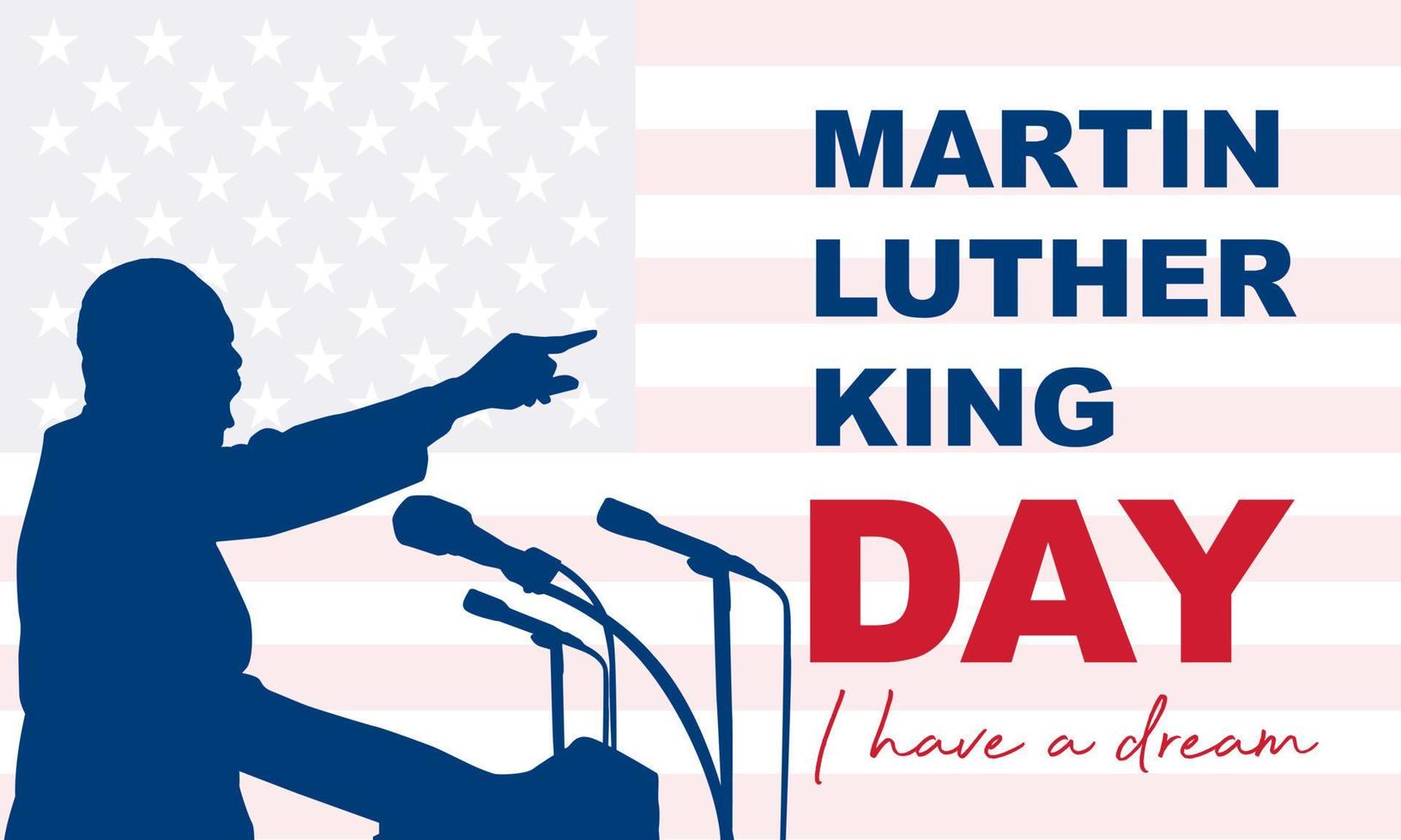 ilustración de martin luther king, jr. para celebrar el día de mlk. vector