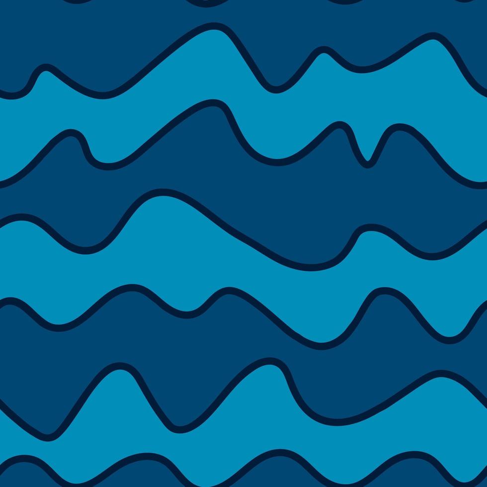 Hand drawn stripes seamless pattern. Abstract horizontal wavy line endless wallpaper. vector