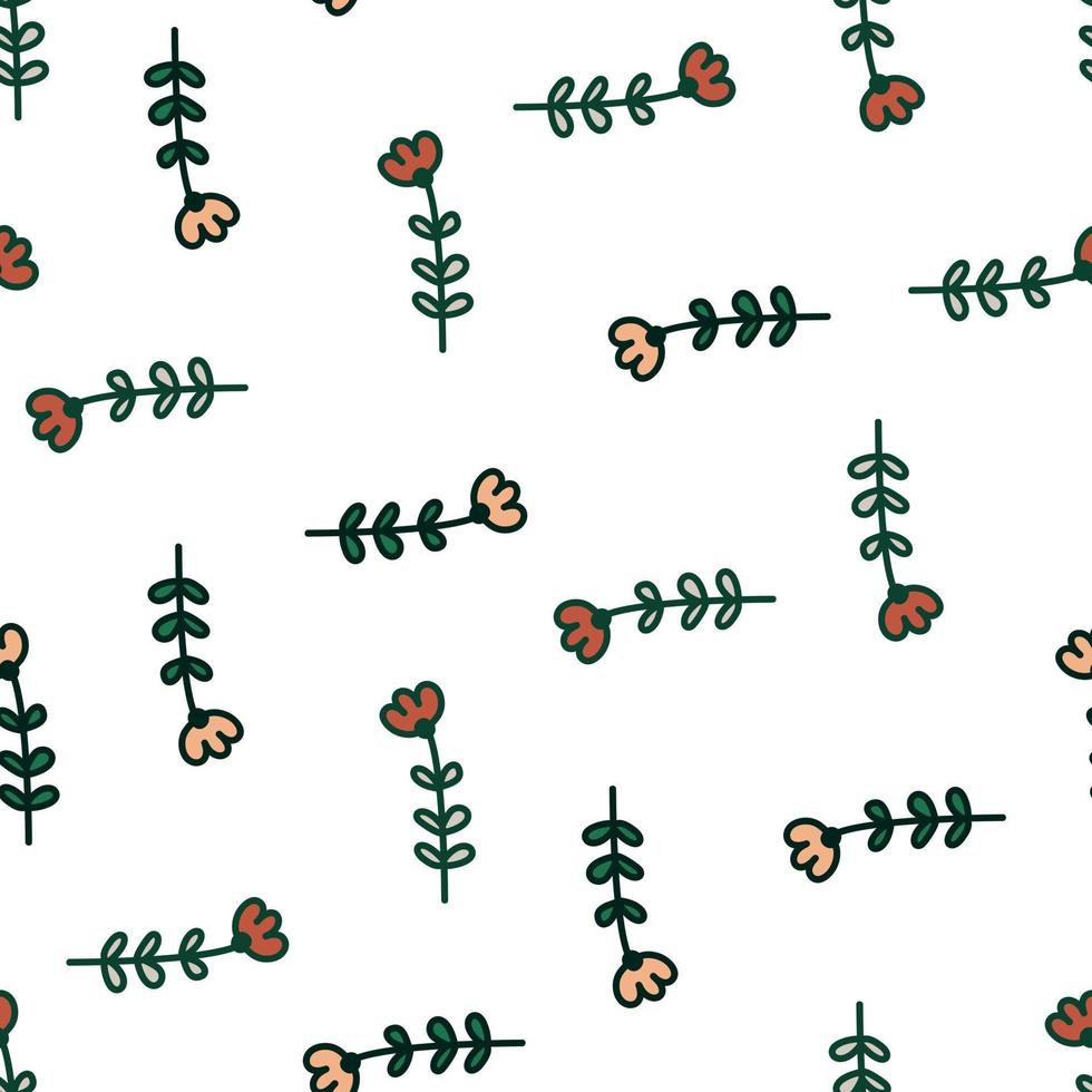 Simple little flower seamless pattern. Cute children floral wallpaper. vector