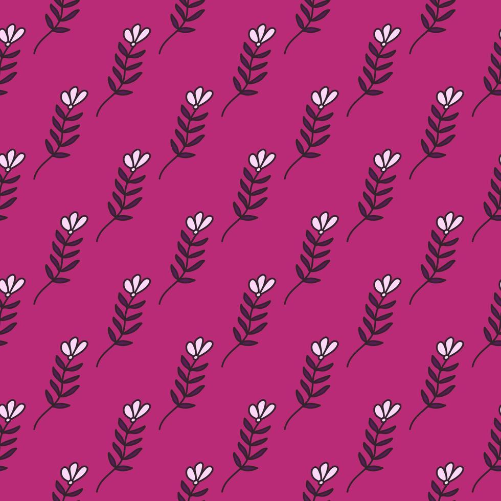 patrón sin costuras de flores simples abstractas. papel pintado floral infantil. Lindas plantas interminables telón de fondo. vector