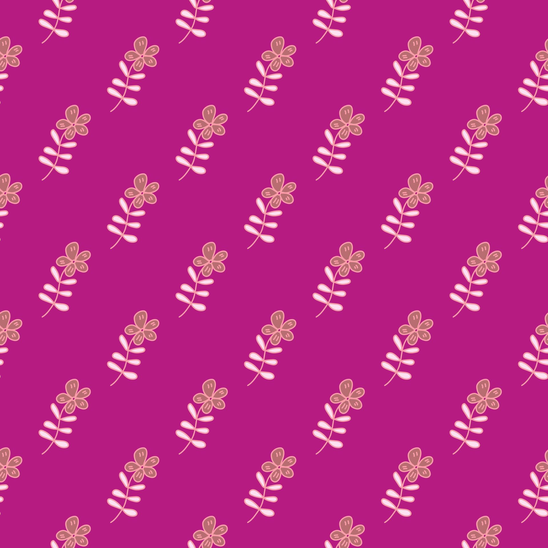Simple outline flower seamless pattern. Floral wallpaper. 8729795
