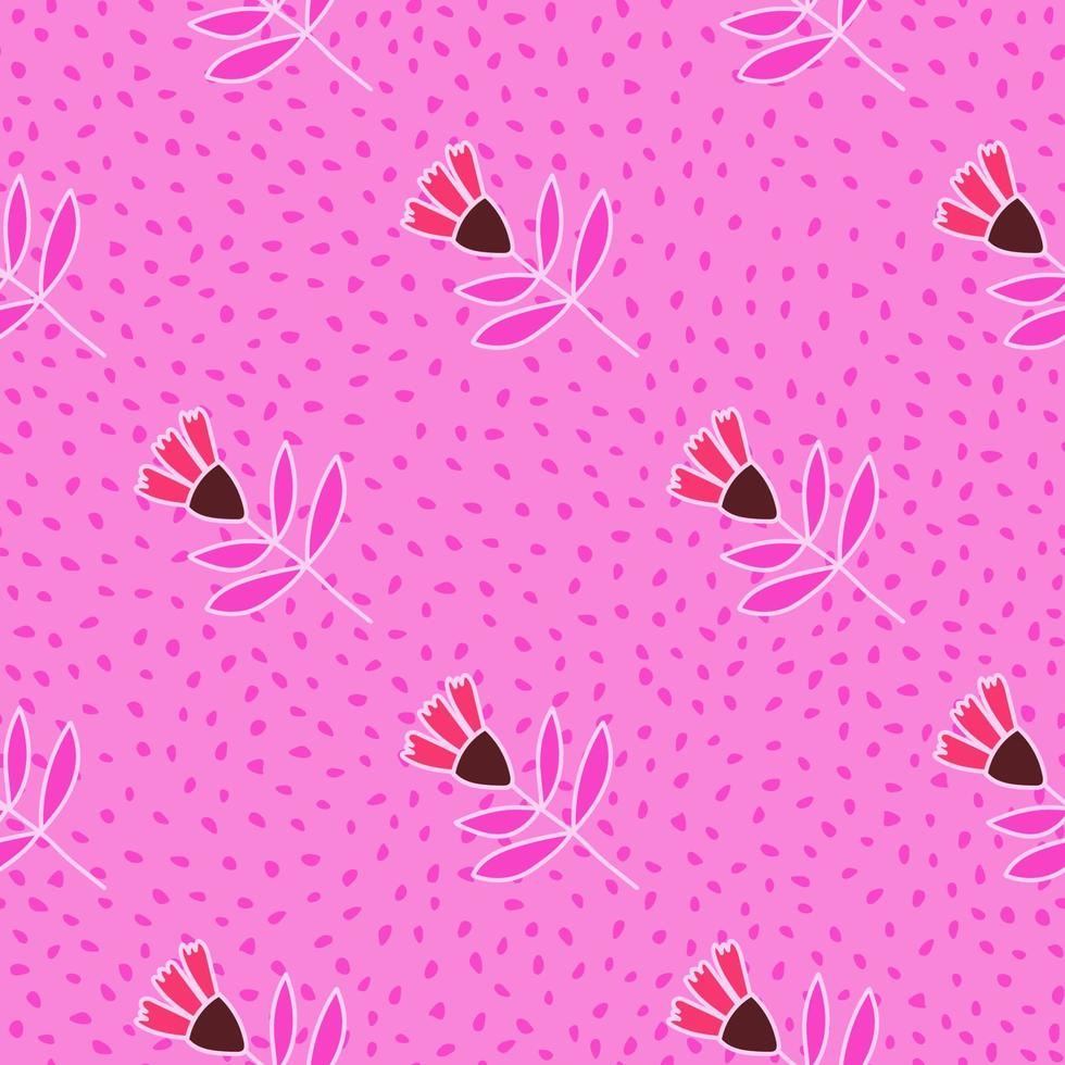 flor de patrones sin fisuras en estilo de arte ingenuo. papel tapiz floral simple abstracto. vector