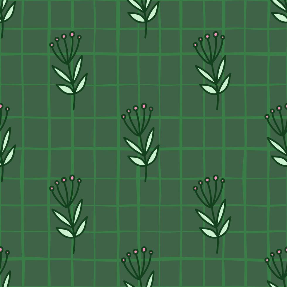 Simple forest berry seamless pattern. Hand drawn cute floral wallpaper. vector