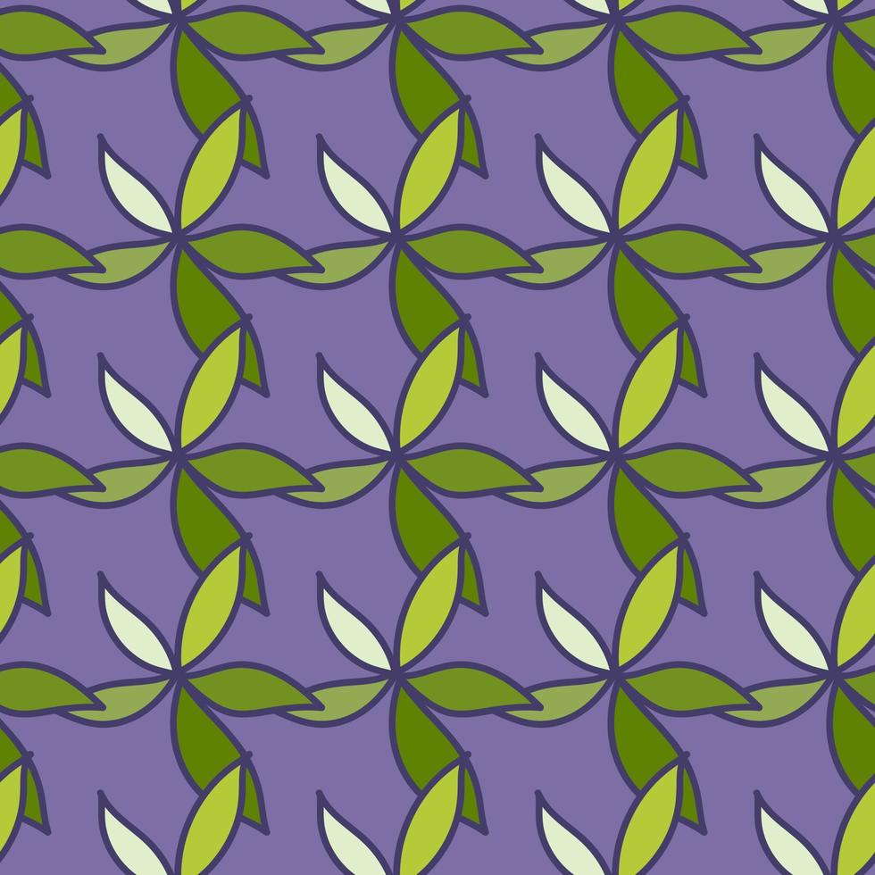 Simple foliage seamless pattern. Doodle leaves wallpaper. Botanical elements background. vector