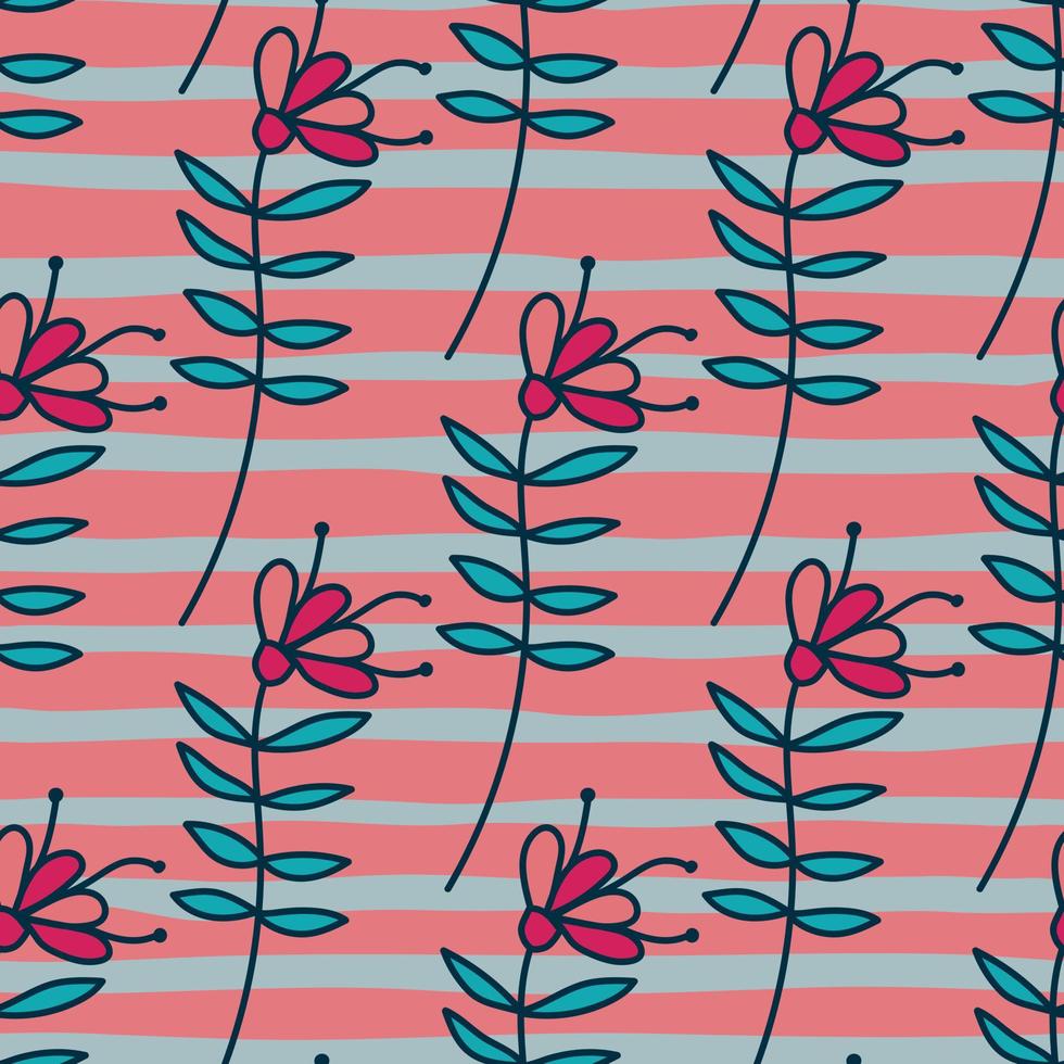 Simple small flower seamless pattern. Cute floral wallpaper. vector