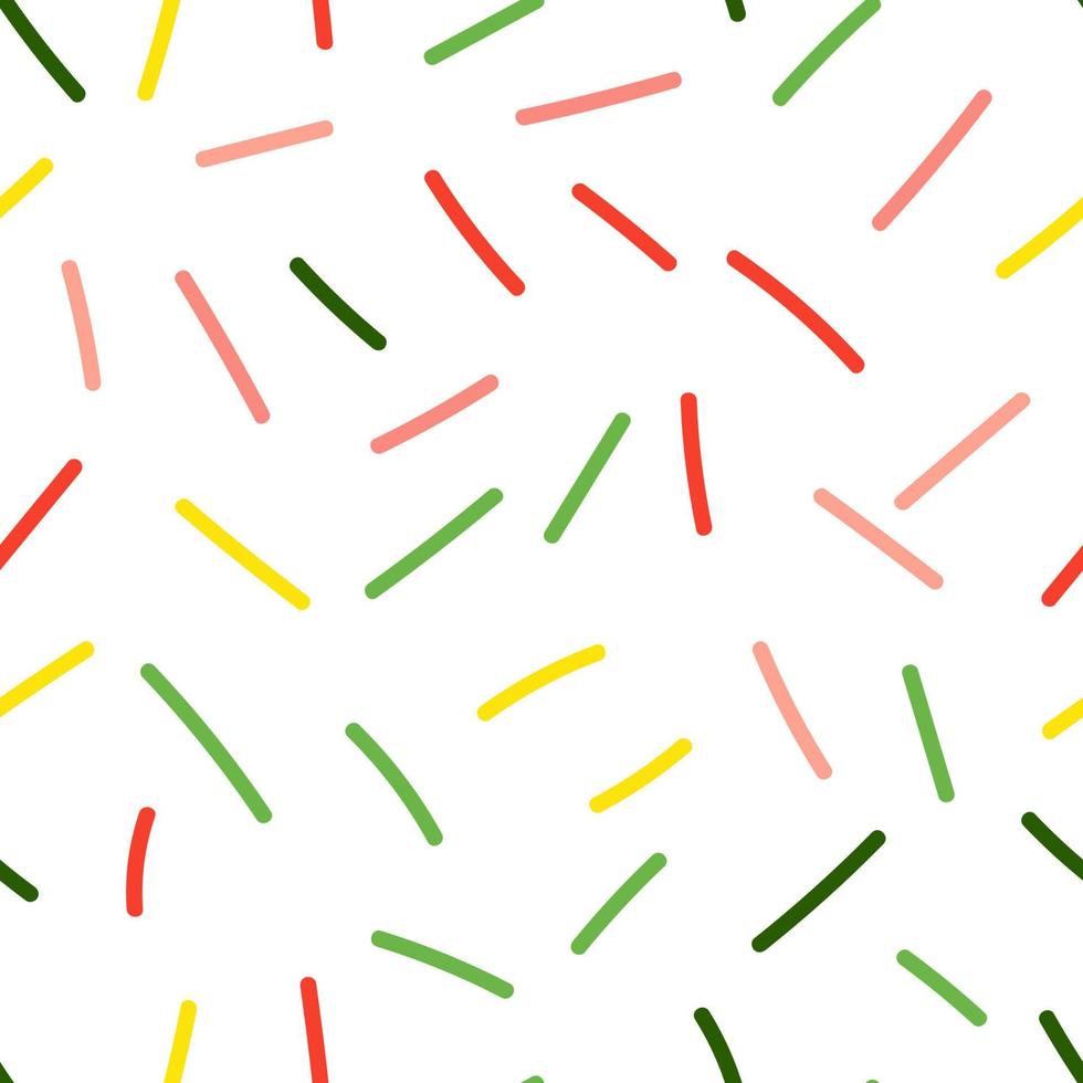 Abstract confetti seamless pattern. Lines wallpaper. Creative scribble symbol endless backdrop. vector