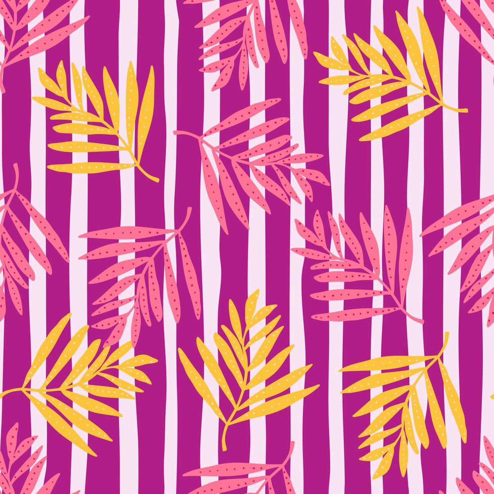 Creative tropical palm leaves seamless pattern. Jungle leaf wallpaper. Botanical floral background. Exotic plant backdrop. vector