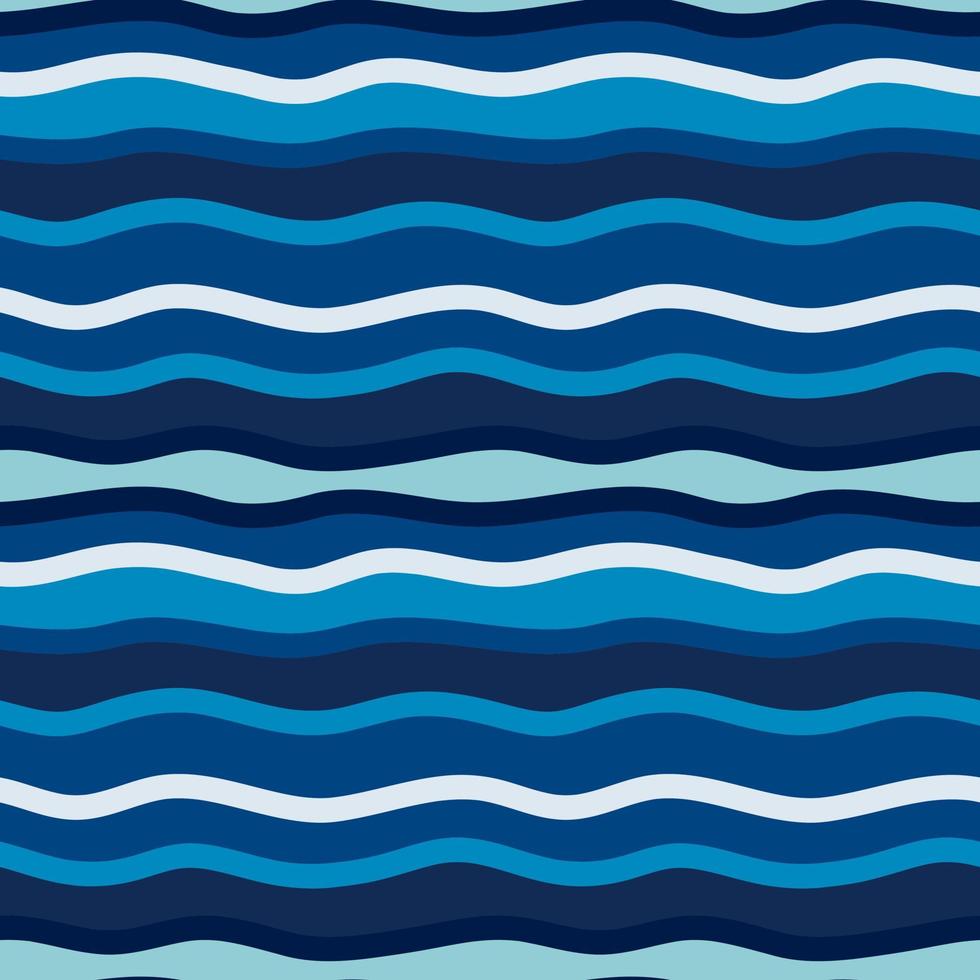 patrón sin costuras de rayas horizontales simples. telón de fondo azul marino. fondo de pantalla de línea ondulada abstracta. fondo de ondas. vector