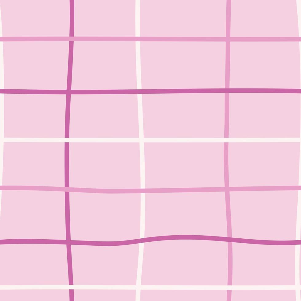 Pastel crossed lines grid seamless pattern. Hand drawn plaid endless wallpaper. Checkered background. vector