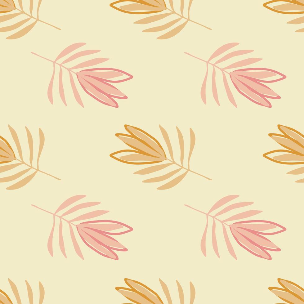 Tropical flowers seamless pattern. Tropical palm leaves wallpaper. vector