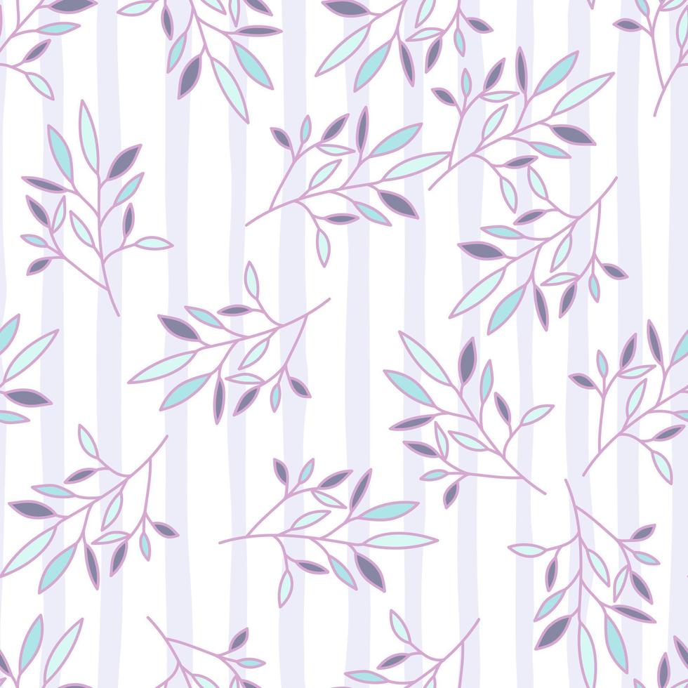 Simple outline leaves seamless pattern. Modern leaf wallpaper. vector