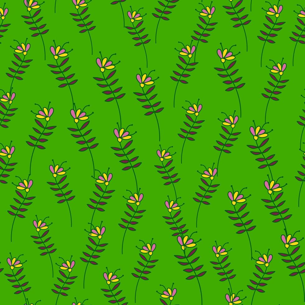 Simple small flower seamless pattern. Cute floral wallpaper. vector