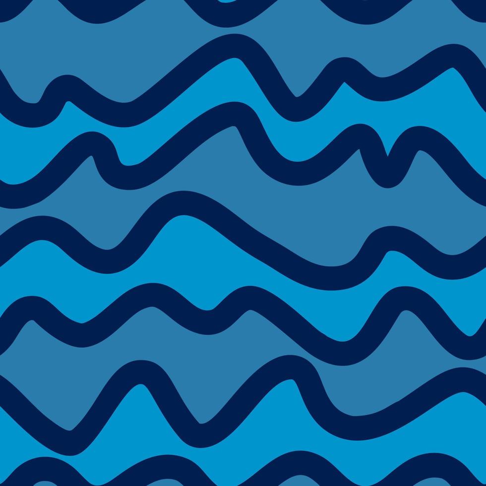 Stripes seamless pattern. Hand drawn waves background. Abstract wavy line endless wallpaper. vector