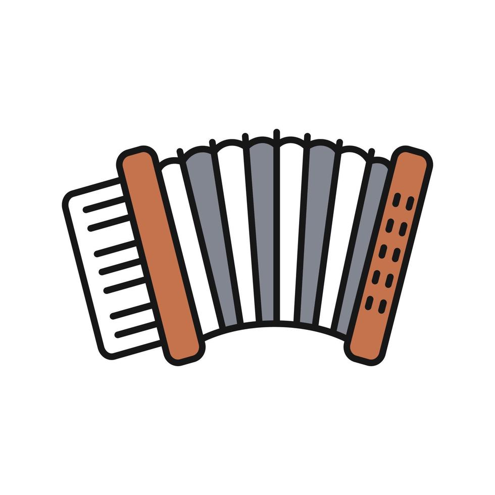 Accordion color icon. Isolated vector illustration