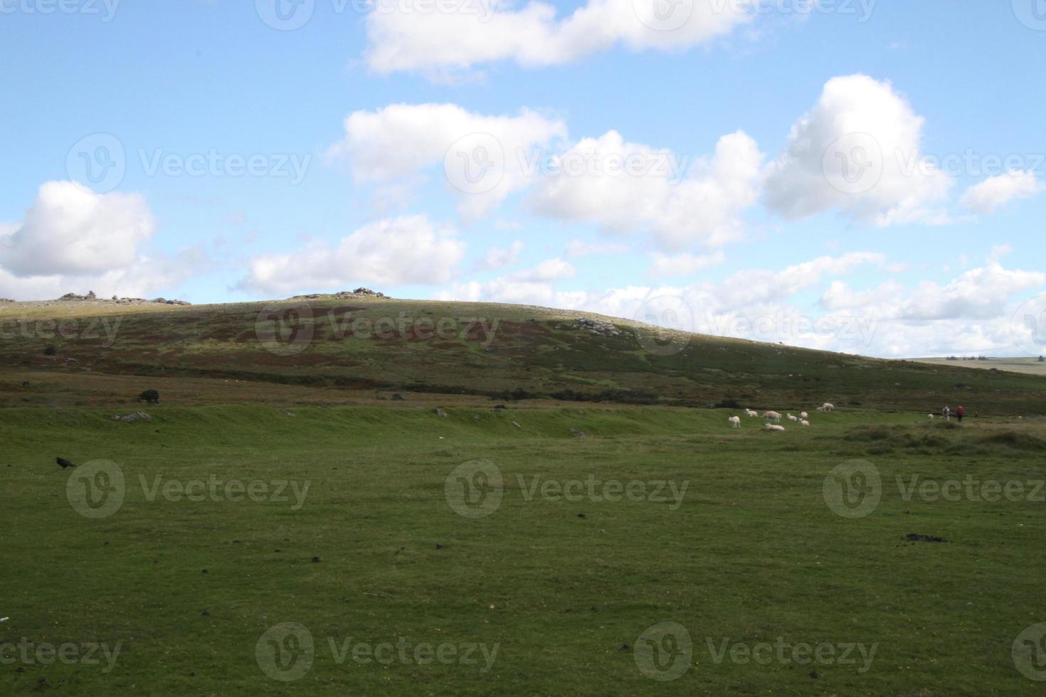 A view of Dartmoor National park in Devon from the summit photo