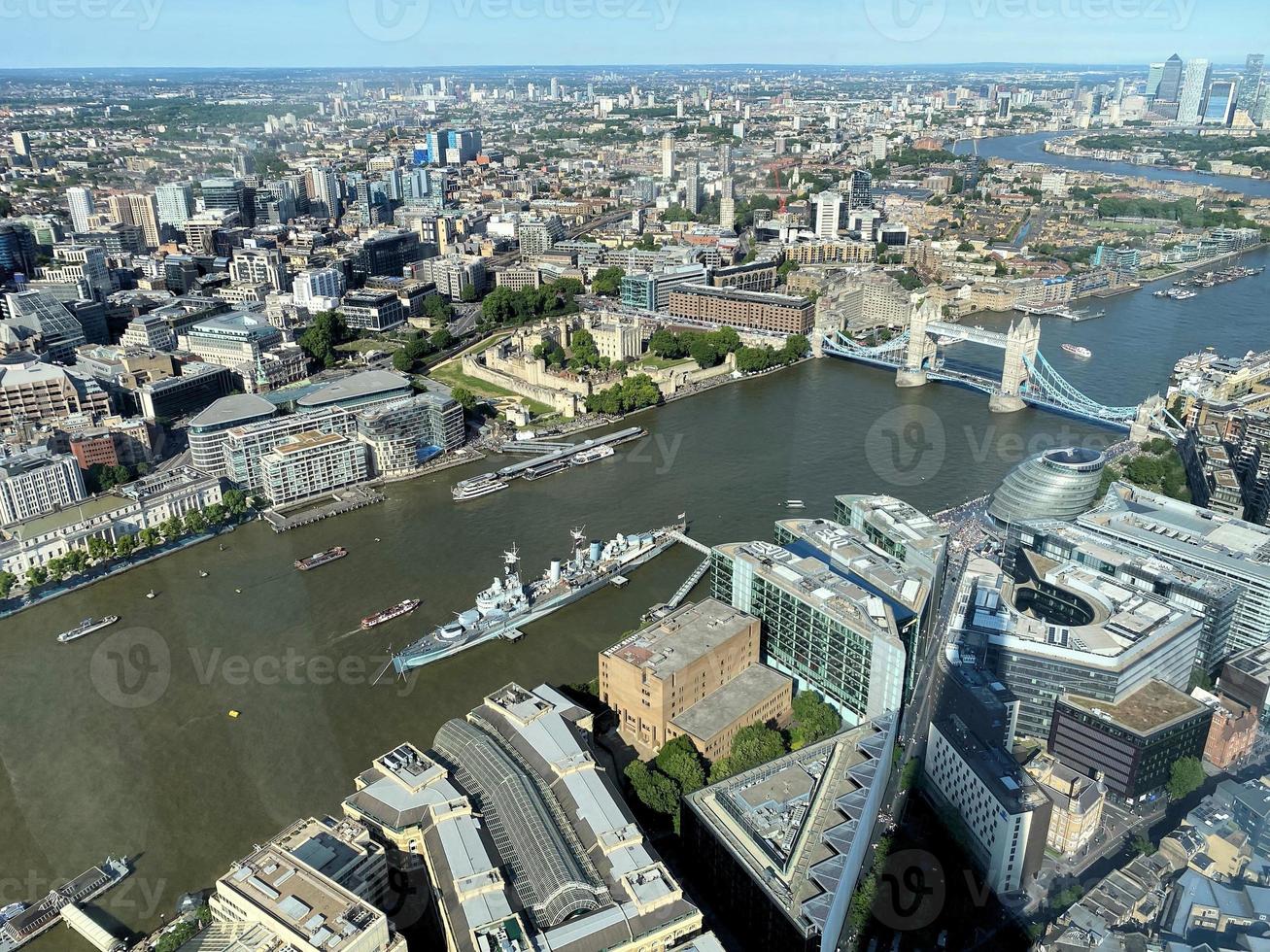 An aerial view of London photo