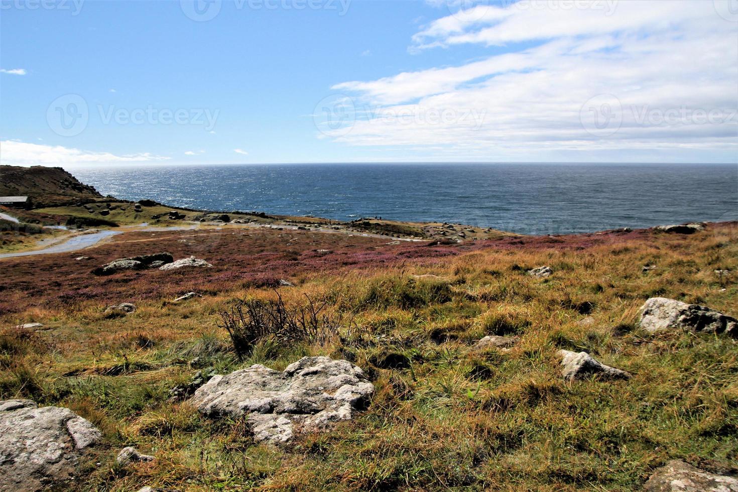 A view of the Sea at Lands End in Cornwall photo