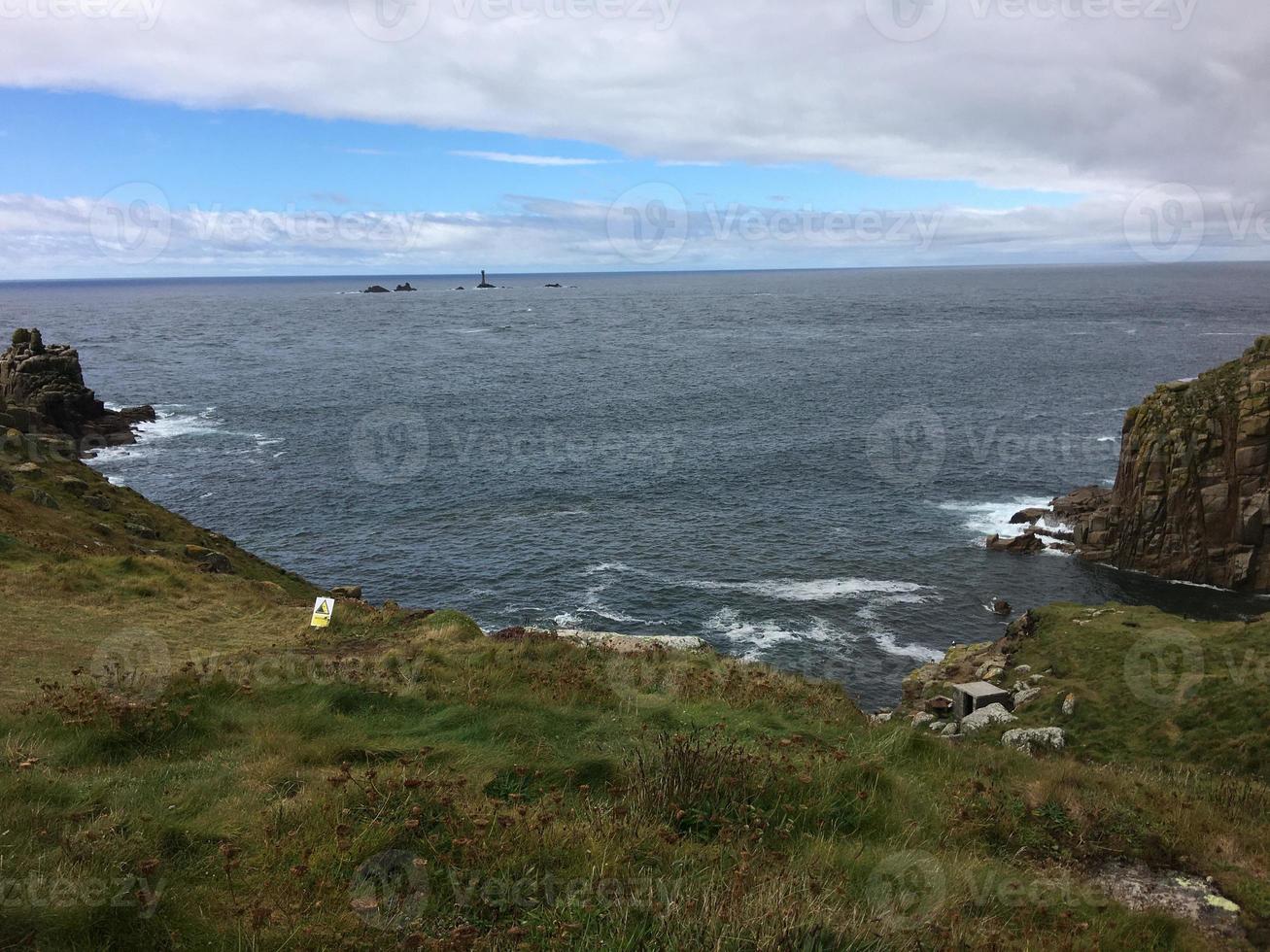 A view of the Sea at Lands End in Cornwall photo
