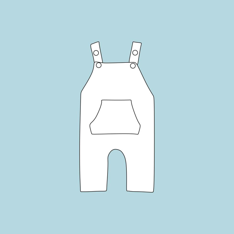 Baby clothes. Vector cartoon illustration