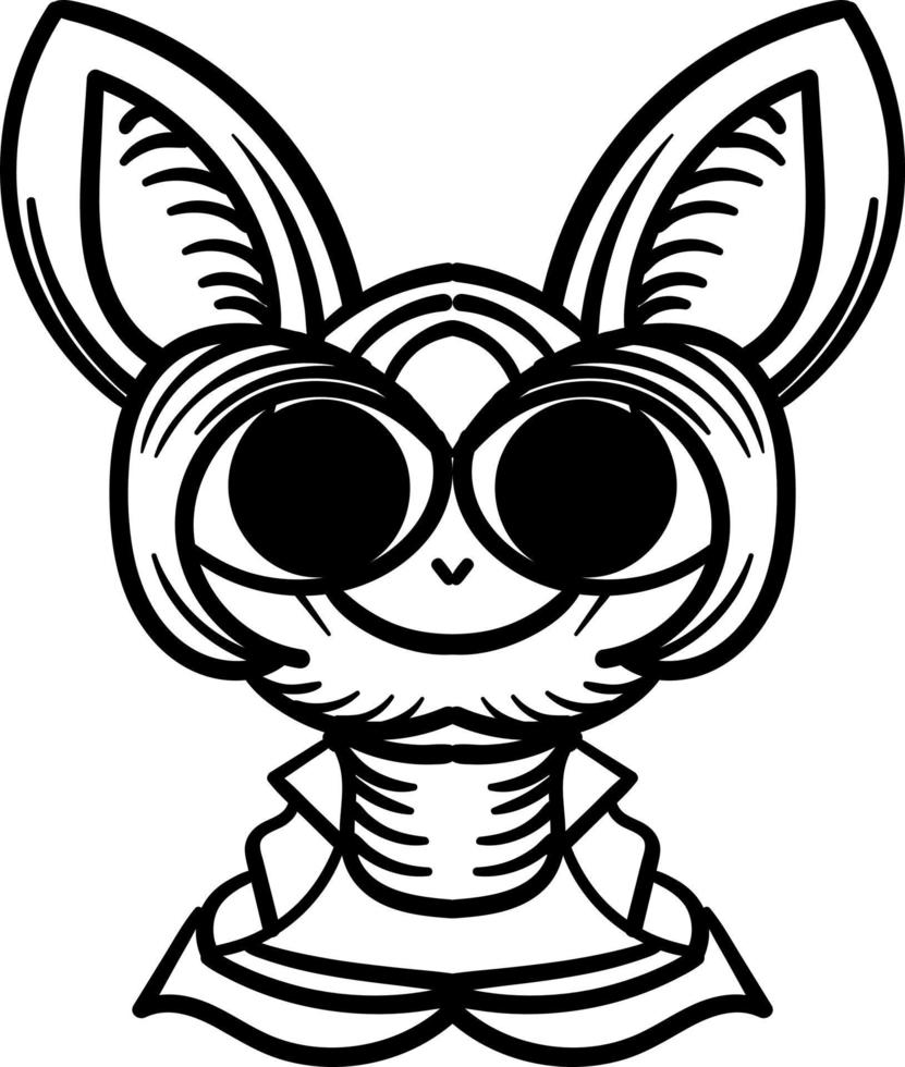 head mascot monster handdrawn logo vector