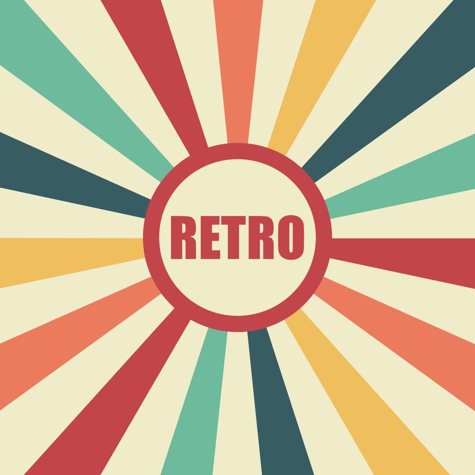 Retro Sun Burst Background vector