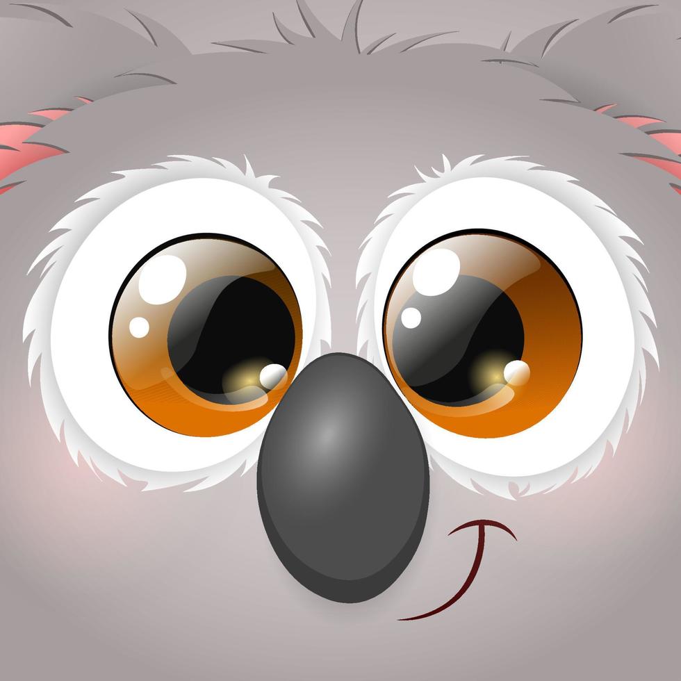 Koala square face vector