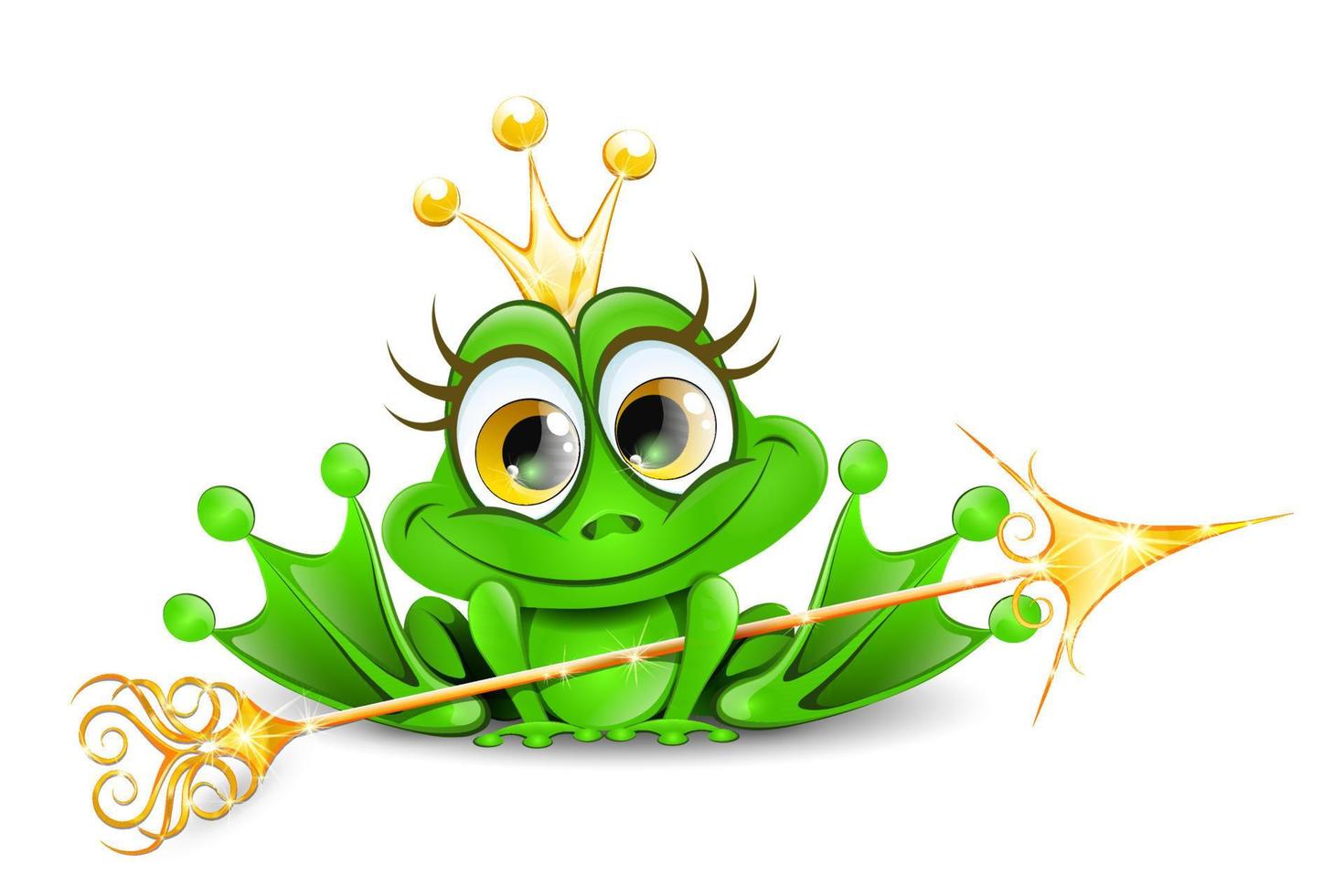 Frog princess girl vector