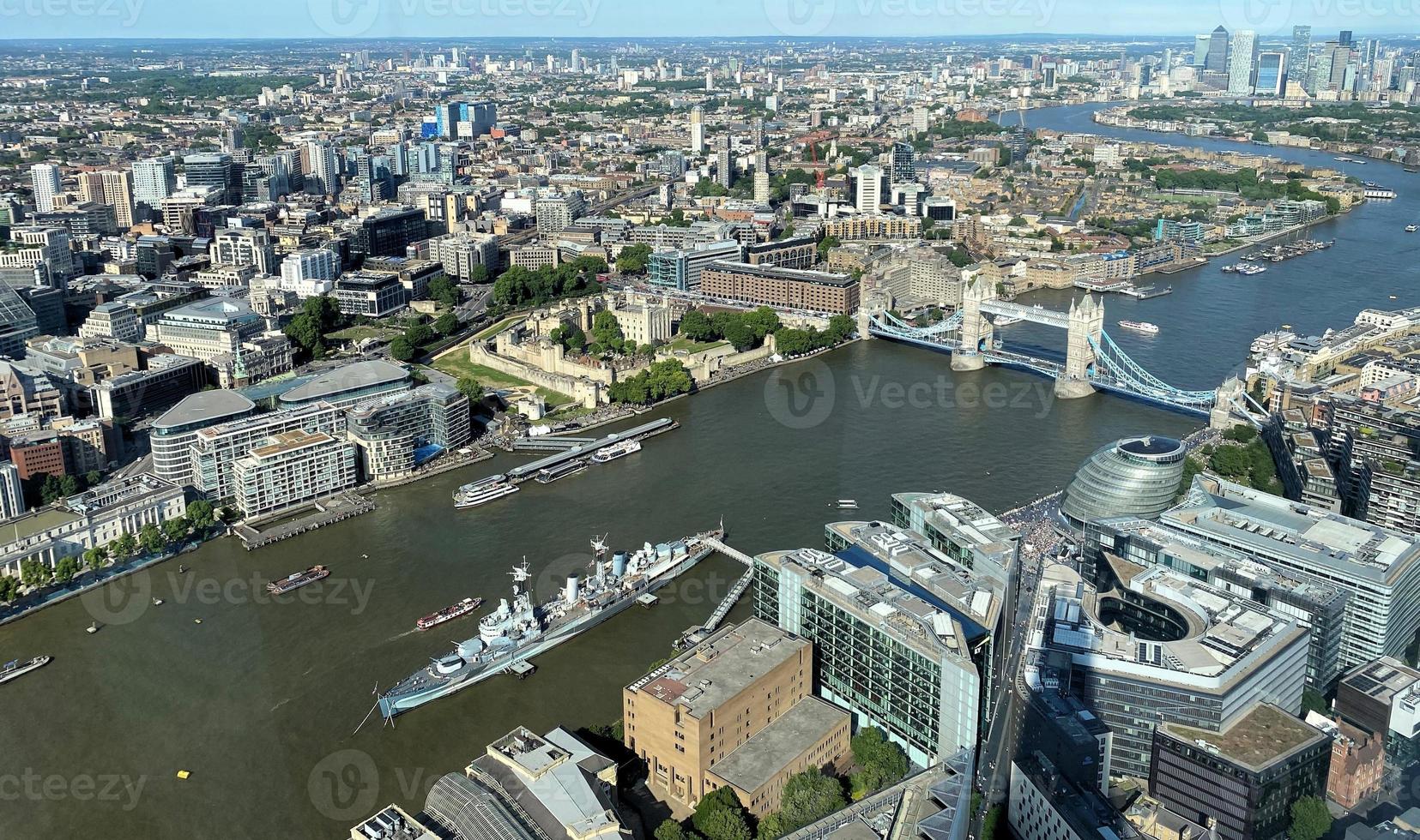 An aerial view of London photo