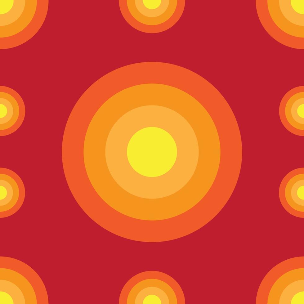 Abstract Ellipse Seamless Pattern Background Design Template, Yellow, Orange, Red Maroon vector