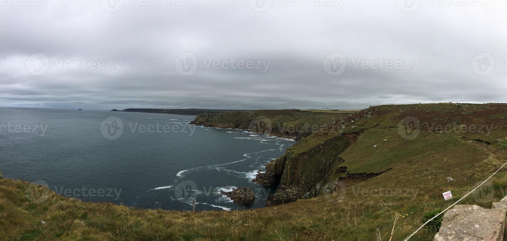 A view of the Sea at Lands End in Cornwall photo