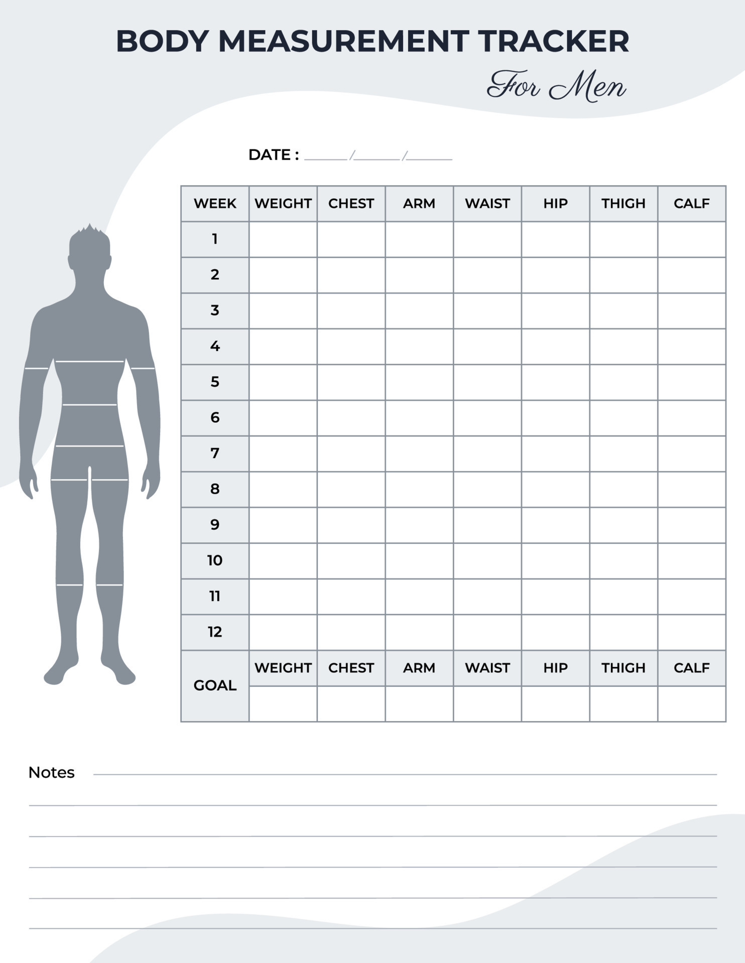 Body tracker template. боди тракер приложение. трекер веса.