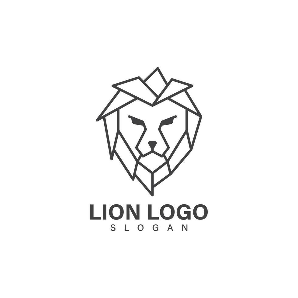 Lion head logo design vector