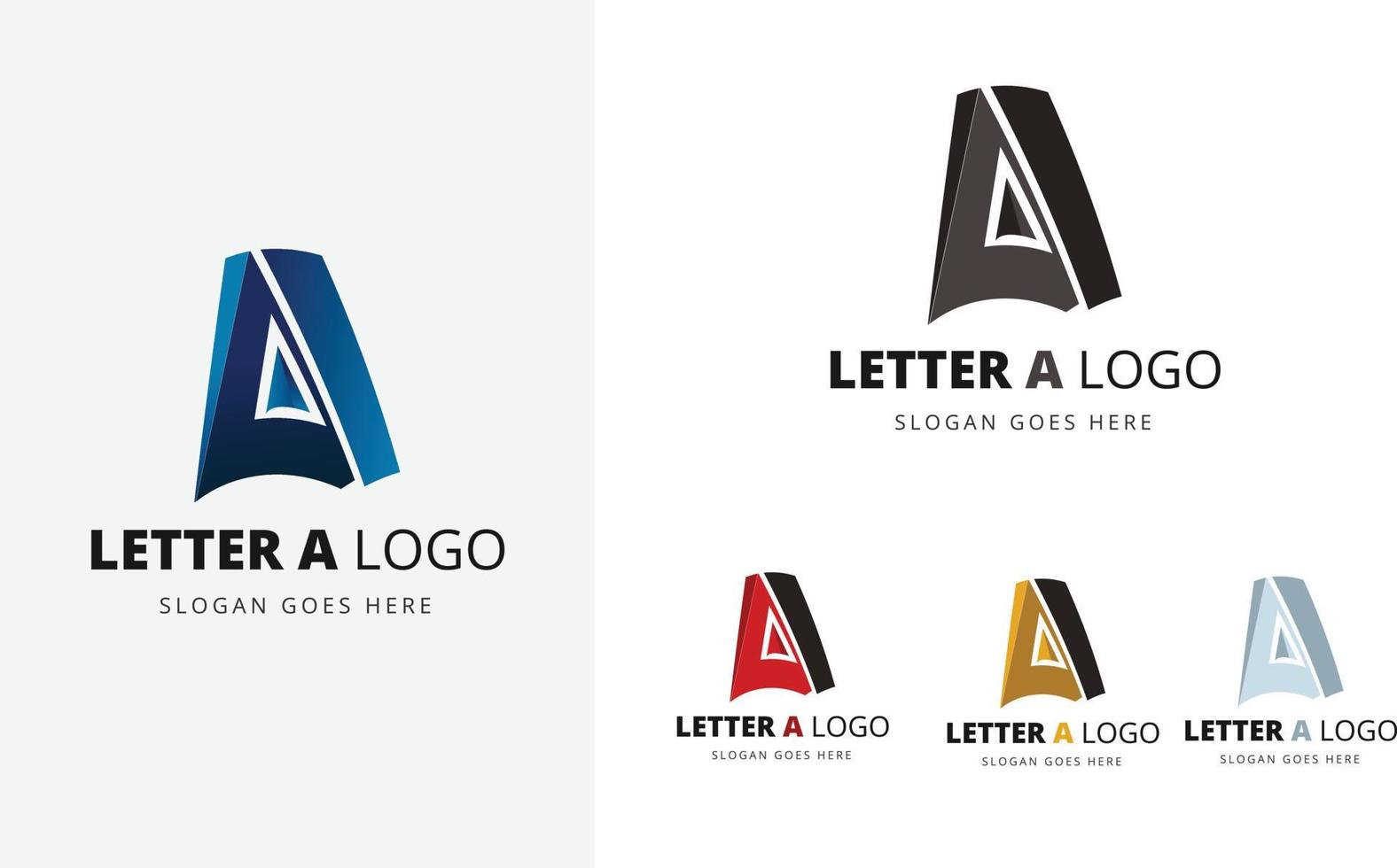 logotipo de letra a abstracto, diseño de logotipo de letra a creativo moderno único, negocio de logotipo de letra vector