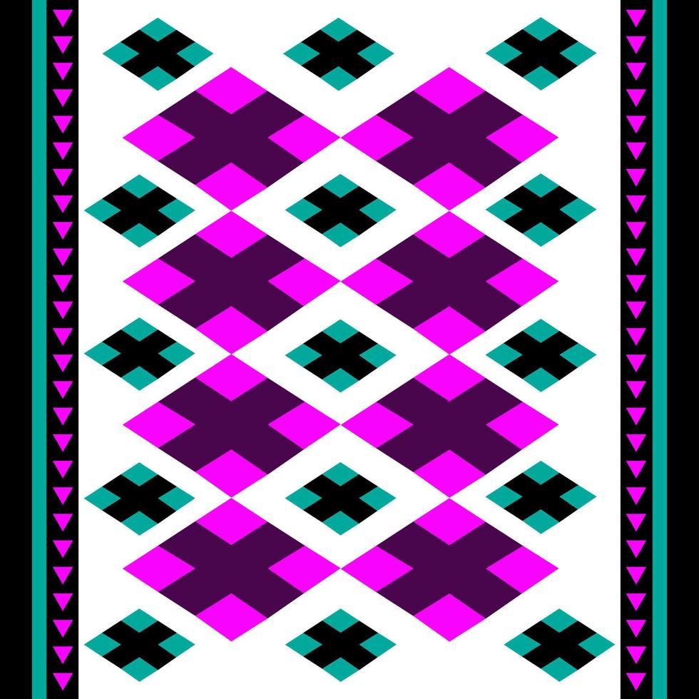 patrón geométrico vecter violeta verde y negro en fundamento blanco vector