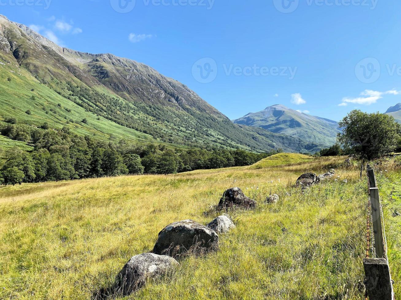 A view of the Scotland Highlands with Ben Nevis in the Background photo