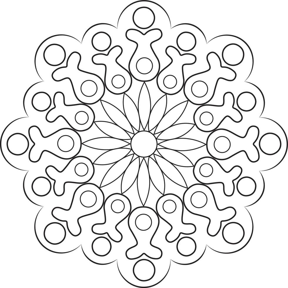 Mandala coloring pages vector