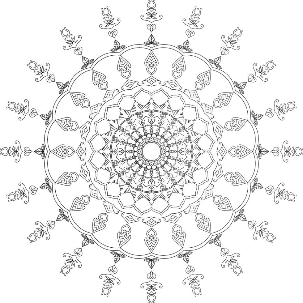 Mandala coloring pages vector