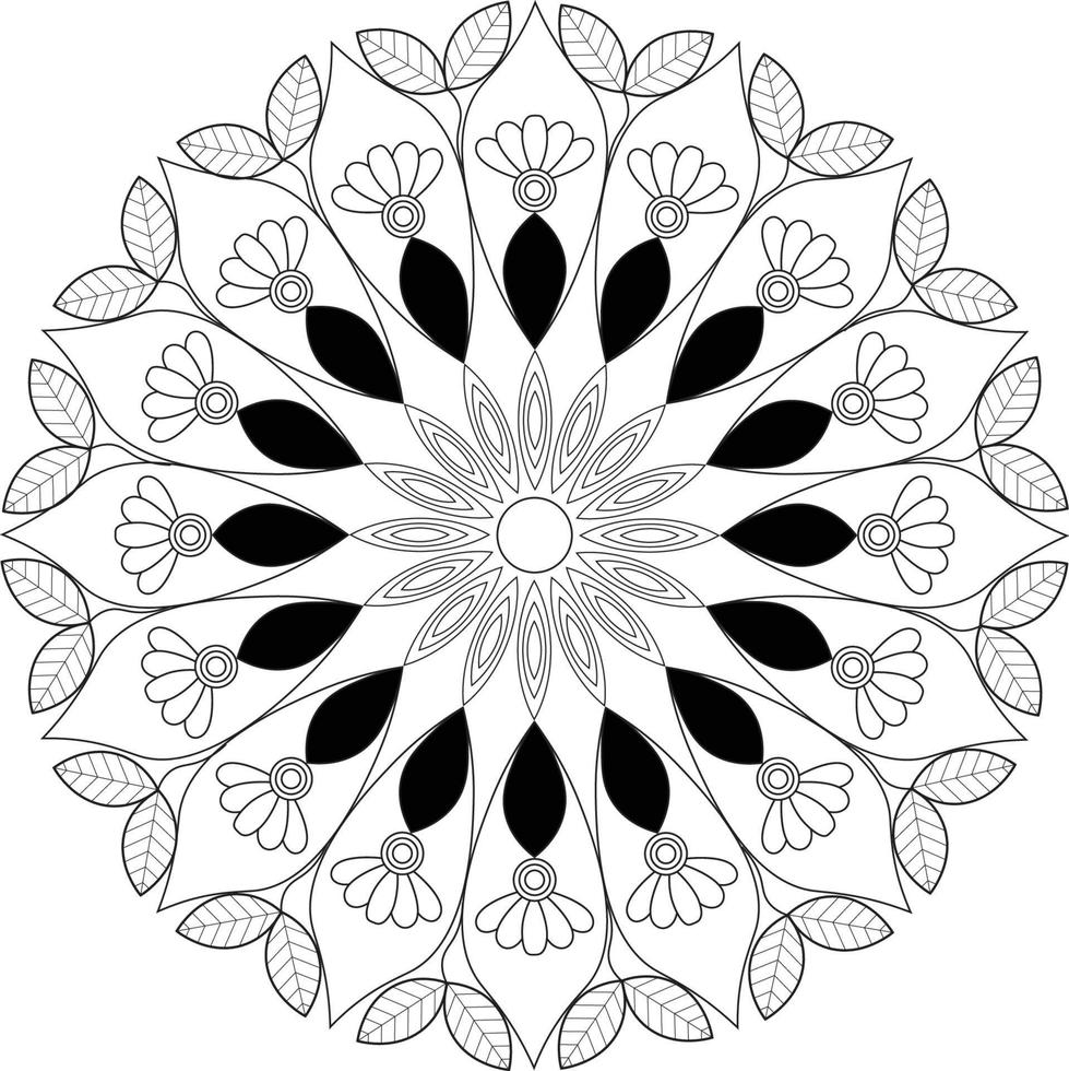 Mandala coloring pages vector