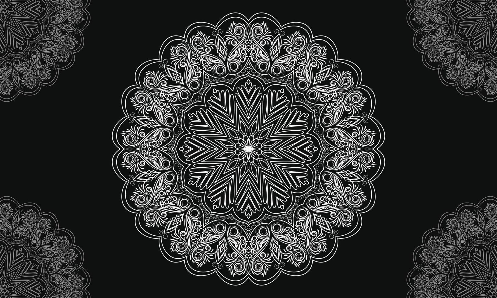 diseño de mandalas patrón de encaje redondo ornamental. vector