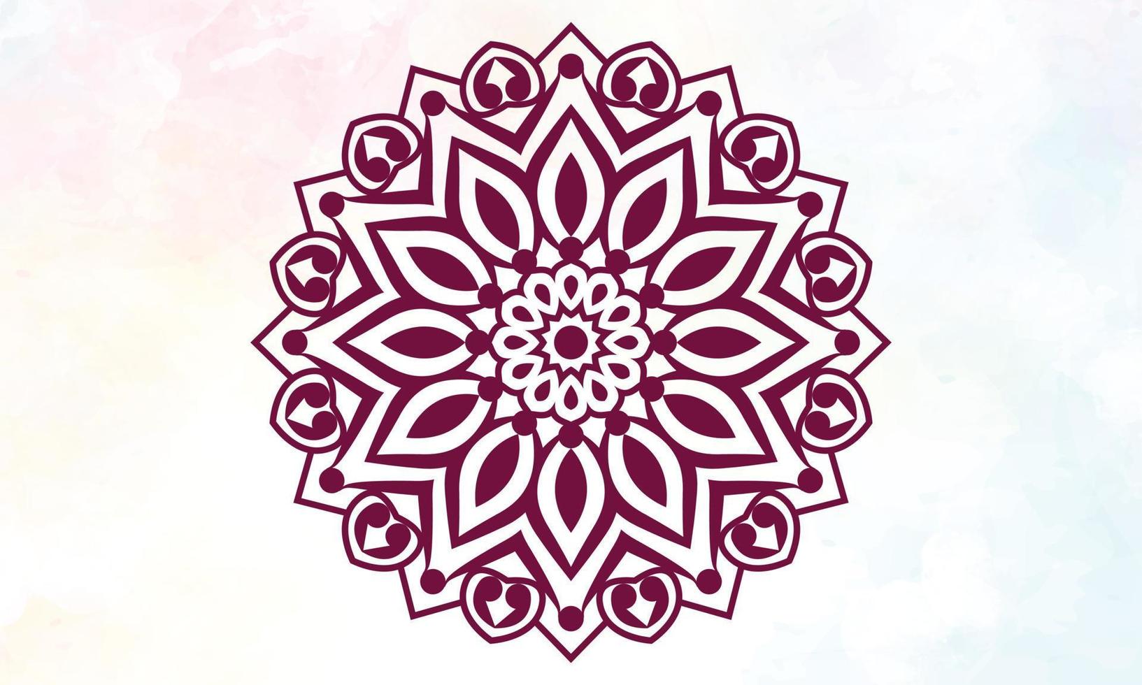 diseño de mandalas patrón de encaje redondo ornamental. vector